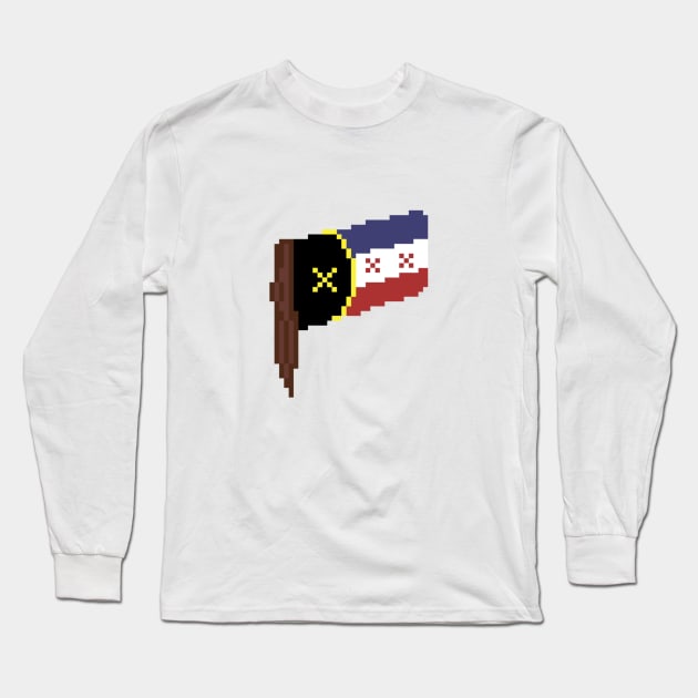 lmanberg flag pixel art Long Sleeve T-Shirt by sezawhatever